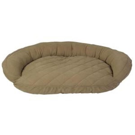 CAROLINA PET Microfiber Quilted Poly Fill Bolster Bed Sage Large 019410